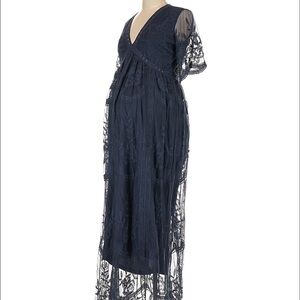 Pinkblush Navy Lace Maxi Dress